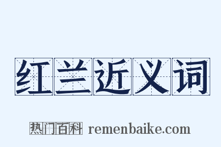 红兰近义词是什么意思的图片